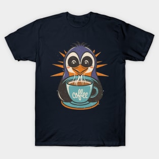 Tired Penguin Coffee Lover T-Shirt